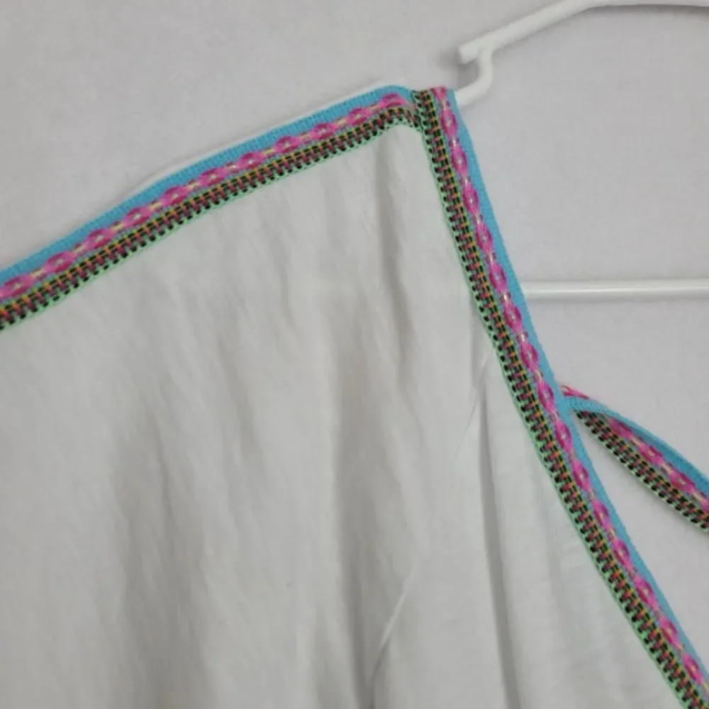 Pitusa OS Petite 100% Cotton Swim Cover Up Lightweight Blue ombre Resort Beach